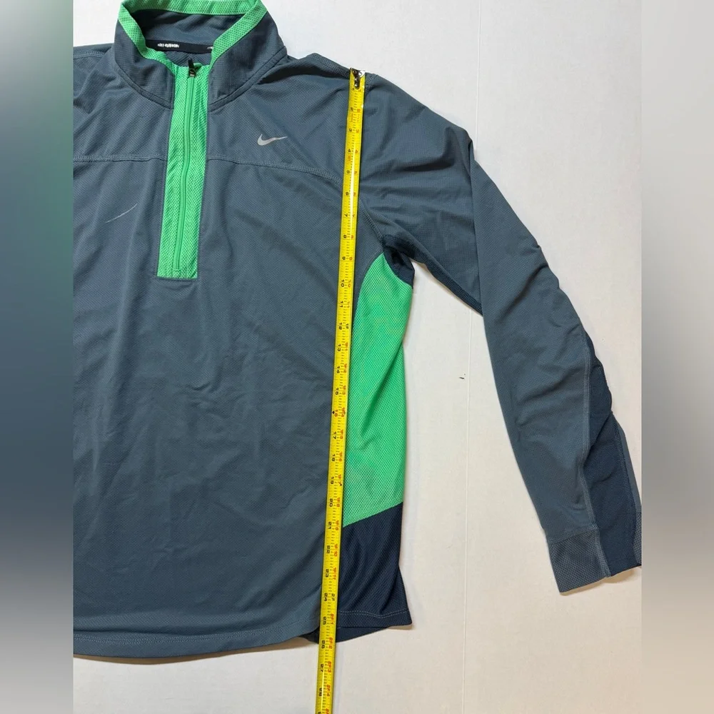 Nike Dri-Fit Dark Grey Green Men’s Large Half Zip Running Jacket